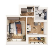 Продажа 1-комн. квартира, 33 м², 7/22 этаж — фото 3
