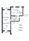 Продажа 3-комн. квартира, 133 м², 3/7 этаж — планировка 1
