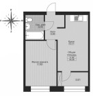 Продажа 1-комн. квартира, 35 м², 12/19 этаж — планировка 1