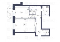 Продажа 1-комн. квартира, 55 м², 11/14 этаж — фото 1