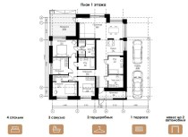 Продажа дом 152 м², участок 5 сот. — планировка 1