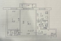 Продажа 2-комн. квартира, 47 м², 3/5 этаж — планировка 1