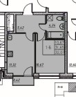 Продажа 1-комн. квартира, 32 м², 4/8 этаж — планировка 1