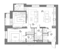 Продажа 3-комн. квартира, 89 м², 10/15 этаж — планировка 1