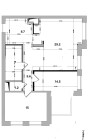 Продажа 2-комн. квартира, 80 м², 16/17 этаж — планировка 1