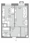 Продажа 1-комн. квартира, 42 м², 6/25 этаж — планировка 1