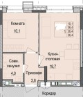 Продажа 1-комн. квартира, 36 м², 10/18 этаж — фото 1