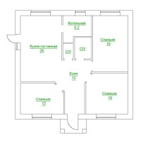 Продажа Дом в пригороде — планировка 1