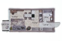Продажа 1-комн. квартира, 38 м², 2/8 этаж — фото 2