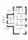 Продажа Дом 88,6 кв.м. на участке 9,5 соток — планировка 1