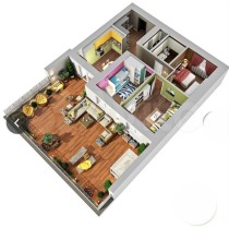 Продажа 3-комн. квартира, 106 м², 2/10 этаж — планировка 3