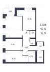 Продажа 3-комн. квартира, 93 м², 8/9 этаж — фото 1