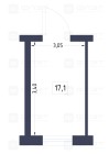 Продажа студия, 1-комн. квартира, 17 м², 4/5 этаж — планировка 1