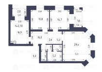 Продажа 3-комн. квартира, 103 м², 3/5 этаж — планировка 1