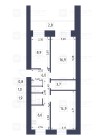 Продажа 3-комн. квартира, 61 м², 6/9 этаж — планировка 1