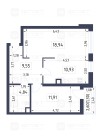 Продажа 2-комн. квартира, 58 м², 2/19 этаж — планировка 1