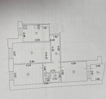 Продажа 3-комн. квартира, 68 м², 2/10 этаж — планировка 1