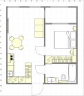 Продажа 1-комн. квартира, 40 м², 13/23 этаж — планировка 1
