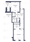 Продажа 2-комн. квартира, 93 м², 10/21 этаж — планировка 1