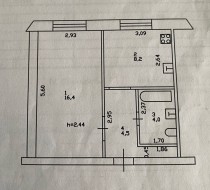 Продажа 1-комн. квартира, 33 м², 2/5 этаж — планировка 1