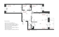 Продажа 3-комн. квартира, 86 м², 5/21 этаж — планировка 1