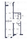 Продажа 2-комн. квартира, 68 м², 13/13 этаж — планировка 1