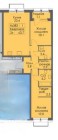 Продажа 2-комн. квартира, 64 м², 14/15 этаж — планировка 1