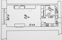 Продажа студия, 1-комн. квартира, 19 м², 2/9 этаж — планировка 1