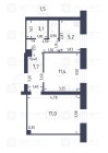 Продажа 2-комн. квартира, 46 м², 2/5 этаж — планировка 1