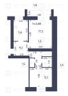 Продажа 2-комн. квартира, 54 м², 4/5 этаж — планировка 1