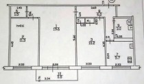 Продажа 3-комн. квартира, 59 м², 5/5 этаж — планировка 1