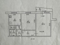 Продажа 2-комн. квартира, 52 м², 10/11 этаж — планировка 1