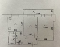 Продажа 2-комн. квартира, 50 м², 8/9 этаж — планировка 1