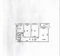 Продажа 3-комн. квартира, 58 м², 6/9 этаж — планировка 1
