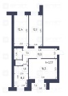 Продажа 3-комн. квартира, 65 м², 7/10 этаж — планировка 1