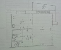 Продажа 1-комн. квартира, 38 м², 1/9 этаж — планировка 1