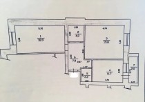 Продажа 2-комн. квартира, 64 м², 4/9 этаж — планировка 1