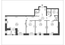 Продажа 3-комн. квартира, 95 м², 19/24 этаж — планировка 1