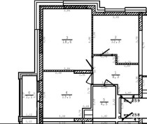 Продажа 2-комн. квартира, 61 м², 2/19 этаж — планировка 1