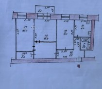 Продажа 3-комн. квартира, 56 м², 2/3 этаж — планировка 1