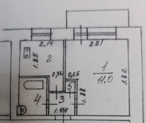 Продажа 1-комн. квартира, 20 м², 9/9 этаж — планировка 1