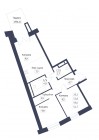 Продажа 3-комн. квартира, 55 м², 1/6 этаж — планировка 1