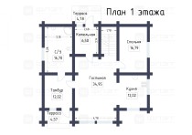 Продажа Дом в СНТ Заречье — планировка 1