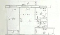 Продажа 2-комн. квартира, 46 м², 5/5 этаж — планировка 1