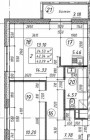 Продажа 1-комн. квартира, 42 м², 9/17 этаж — планировка 1