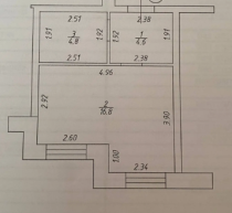 Продажа студия, 1-комн. квартира, 26 м², 2/8 этаж — планировка 1