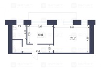Продажа 2-комн. квартира, 43 м², 5/9 этаж — планировка 1