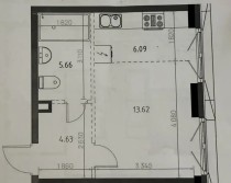 Продажа 1-комн. квартира, 30 м², 7/10 этаж — планировка 1