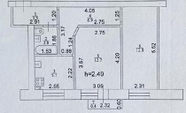 Продажа 2-комн. квартира, 44 м², 3/5 этаж — планировка 1