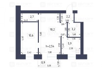 Продажа 2-комн. квартира, 43 м², 3/5 этаж — планировка 1